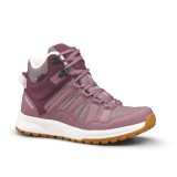 Ghete Mid Călduroase Impermeabile Drumeţie NH500 Bordo Damă