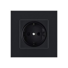 Priza Techstar&reg; PC1, Simpla, Culoare Negru, Policarbonat, 16A