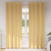 Perdele cu perdele 2 pcs Bej 260 x 140 cm Poliester