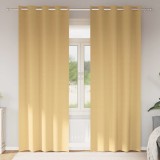 Perdele cu perdele 2 pcs Bej 260 x 140 cm Poliester
