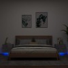 Gossi noptiere montate pe perete cu lumini led, 2 buc., gri beton