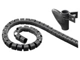 Protecţie &icirc;n spirală Goobay 20mm, 2.5m - Protecţie cabluri negru