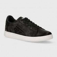 EA7 Emporio Armani sneakers din piele culoarea negru