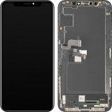 Display cu Touchscreen MP compatibil cu Apple iPhone XS, cu Rama, Versiune Soft OLED FHD, Negru
