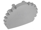 Obturator argintiu pentru profile LED, set 10 bucăți