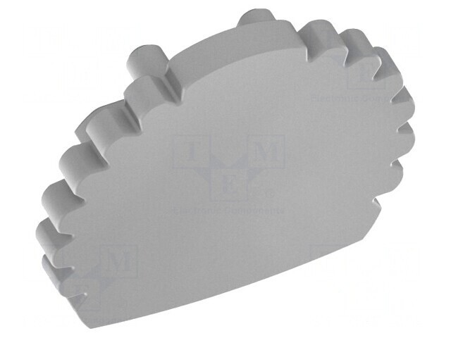 Obturator argintiu pentru profile LED, set 10 bucăți