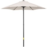 Outsunny Umbrelă de Grădină &Icirc;nclinabilă cu Orificii de Ventilație și 6 Spițe din Aluminiu, 2x2 m, Alb Crem | Aosom Romania