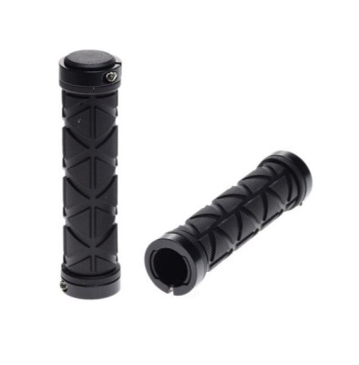 Set 2 mansoane biciclete, lungime 120 mm, culoare negru, fixare colier Cod:AWR2228 foto