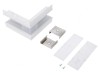 Conector 270&deg; Alb Aluminiu VARIO30-05