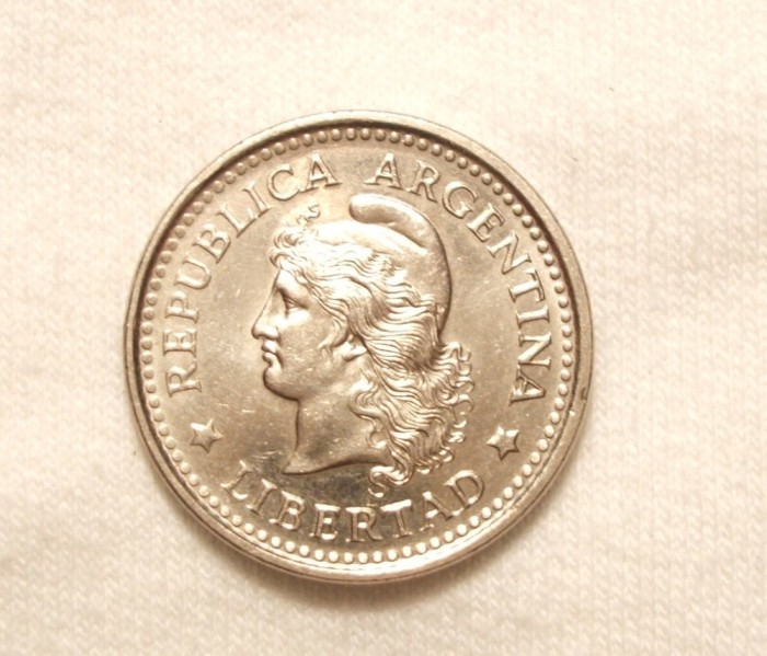 ARGENTINA 20 CENTAVOS 1960 UNC