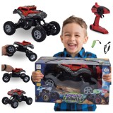 Baterie pentru mașină off-road cu telecomandă 4x4 roșie