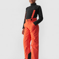 Pantaloni de schi cu bretele membrana 8000 pentru băieți - portocalii