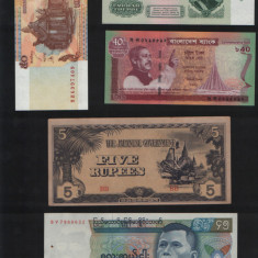 Set #4 Asia / 10 bancnote diferite necirculate / vezi scan