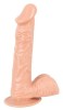 Dildo flexibil cu cap pronuntat Medium Dildo with Testicles and Suction Cup (20, Orion