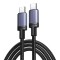 Cablu Ugreen L528 USB-C-USB-C, 100 W, 1m (gri)