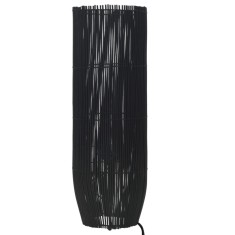 Lampă de podea, negru, 84 cm, răchită, E27 foto