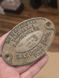 Plăcuță Militară Bronz/Alamă - Uzinele &Scaron;koda Plzeň