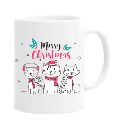 Cana alba personalizata &amp;quot;merry christmas&amp;quot;, INOVATIX&amp;reg;. 330ml foto