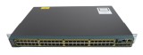 Switch Cisco WS-C2960S-48TS-L, 48 porturi RJ45 de 1 Gb, 4 porturi SFP de 1 Gb, LAN Base, cu urechi de montare &icirc;n rack