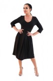 V811-1 Rochie office stil vintage cu pliuri si buzunare, S/M