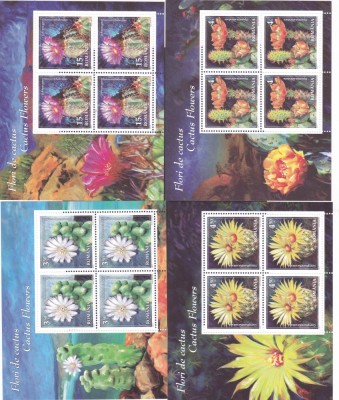 FLORI DE CACTUS,SET MINICOLI,2017,Lp.2160b, MNH ** ROMANIA. foto
