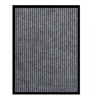 Covoraș de ușă, gri cu dungi, 60x80 cm foto