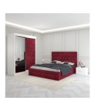 Dormitor Eric Visiniu Cu Dulap Tapitat 180x200cm