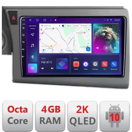 Navigatie Audi A6 C6 2004-2010 QLED 2K Octa core 4+32 DSP 360 Optic FHD internet gps radio carplay android auto kit-a6-c6+EDT-E409-2K CarStore Technol