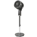 HOMCOM Ventilator de podea Circulator aer cu 8 trepte de viteză Afișaj LED Telecomandă Timer 90&deg; oscilație Gri | Aosom Romania