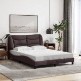 VidaXL Cadru de pat fără saltea, maro &icirc;nchis, 120x200 cm, textil