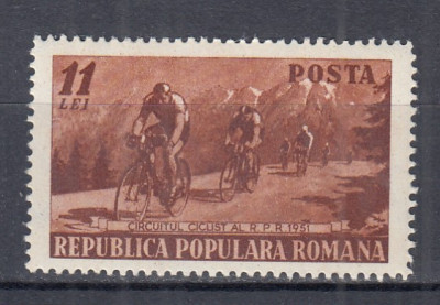 ROMANIA 1951 LP 281 CIRCUITUL CICLIST SERIE MNH foto