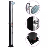 Duș Solar Exterior vidaXL, 40L, Negru/Argintiu, cu Robinet și Cap de Duș - Ideal Piscina/Gradina
