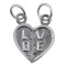 Pandantiv, jolie silver, argint 925, model doua jumatati love, 1.1 g, 1.5 x 1.5 cm