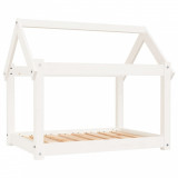 Cumpara ieftin Pat pentru caini, alb, 81x60x70 cm, lemn masiv de pin