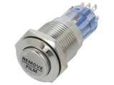 Comutator anti-vandalism 3 poziții, IP40, 1A/24V DC, 0,5A/220V AC
