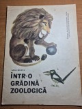 Carte pentru copii -intr-o gradina zoologica - din anul 1984