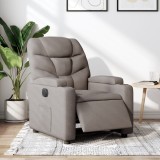 VidaXL Fotoliu rabatabil electric, gri taupe, material textil