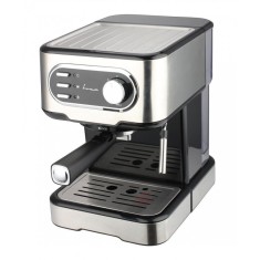 Espressor Fram, 850 W, 1.5 L, 15 bar, 2 duze cafea, protectie supraincalzire, rezervor detasabil, inox, Argintiu foto