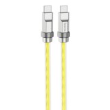 Cablu tipe-c la tipe-c pd100w, 1m hoco crystal gold