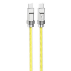Cablu tipe-c la tipe-c pd100w, 1m hoco crystal gold foto