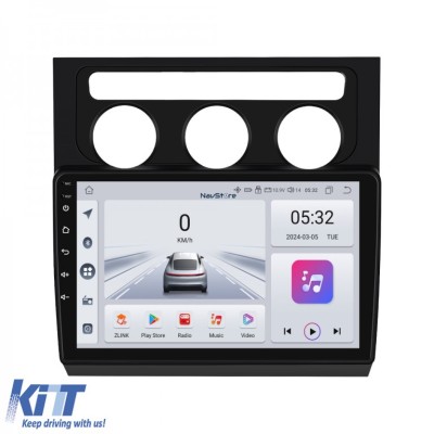 Navigatie Android Dedicata Volkswagen Touran (2003-2010), 9Inch, 4Gb Ram, 64Gb Stocare, Bluetooth, WiFi, Carplay Performance AutoTuning foto