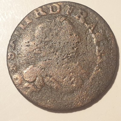 Franța Double Tournois 1639 (La Rochelle) Ludovic Xlll foto