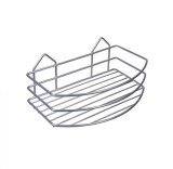 Etajera pentru dus, fixare prin gaurire, Metal, 24x15x6 cm, Oem