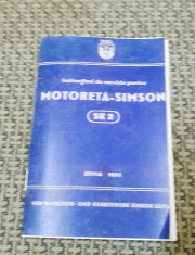 INSTRUCTIUNI DE SERVICIU PENTRU MOTORETA SIMSON SR 2 foto