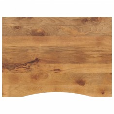 vidaXL Blat birou cu decupaj curbat 100x80x2,5cm lemn masiv mango brut 370220
