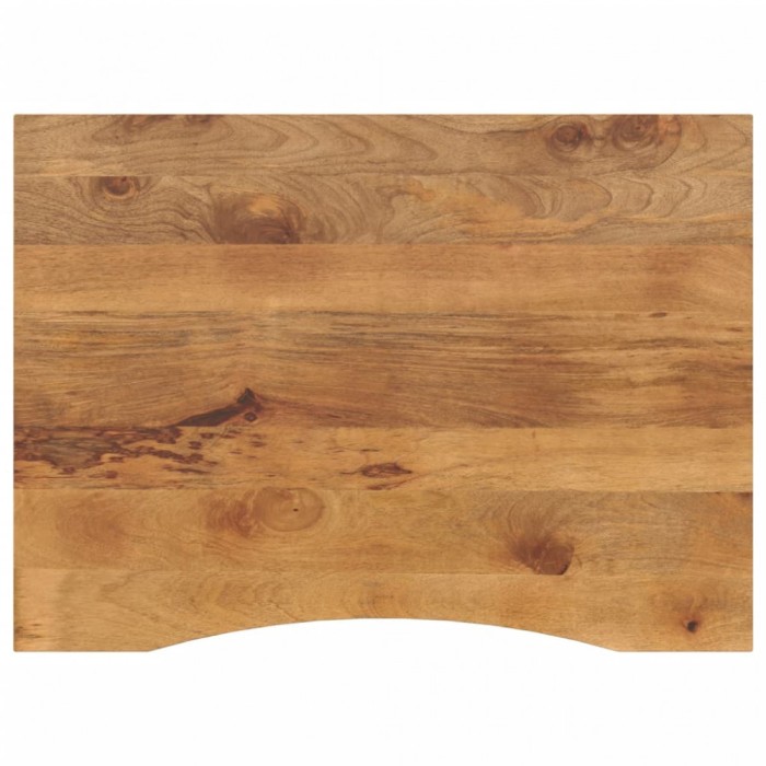 vidaXL Blat birou cu decupaj curbat 100x80x2,5cm lemn masiv mango brut 370220