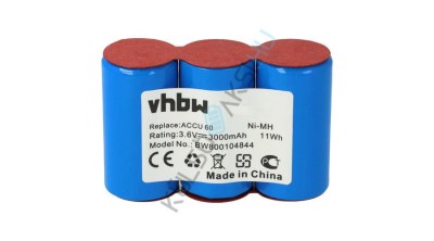 Baterie de schimb pentru mașina de tuns iarba VHBW pentru Gardena Accu45, Accu60, Accu 60 (08800-00.630.00) - 3000 mAh 3,6 V NiMH foto