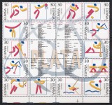 Spania 1995 - Medaliile Olimpice de Argint Spaniole, MC de 14+6 Viniete, MNH