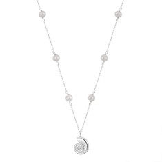 Lantisor argint 925, JW1540, model scoica, placat cu rodiu