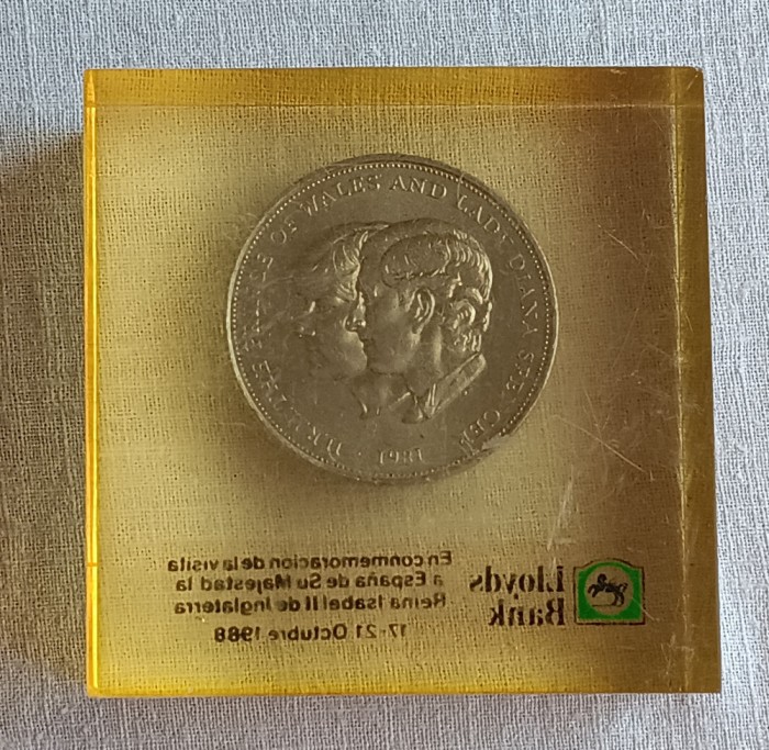 C15 5 - Bibelou numismatic - moneda casatoria printului de Wales cu Diana - 1981
